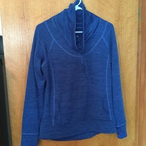 Cowl neck long-sleeved top